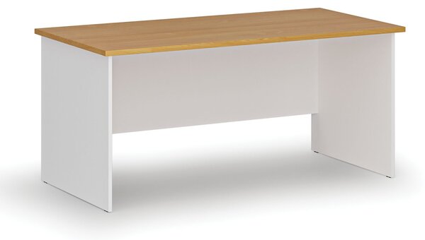 Kancelářský psací stůl PRIMO WHITE, 160x80 cm, bílá/buk