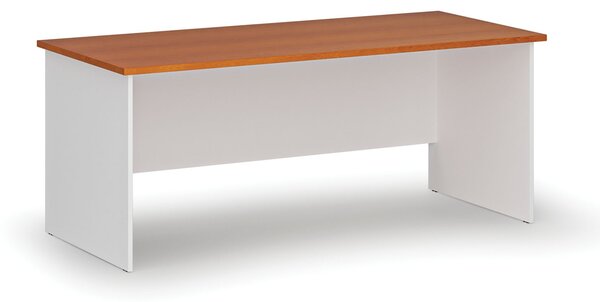 Kancelářský psací stůl PRIMO WHITE, 180x80 cm, bílá/třešeň