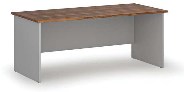 Kancelářský psací stůl PRIMO GRAY, 180x80 cm, šedá/ořech