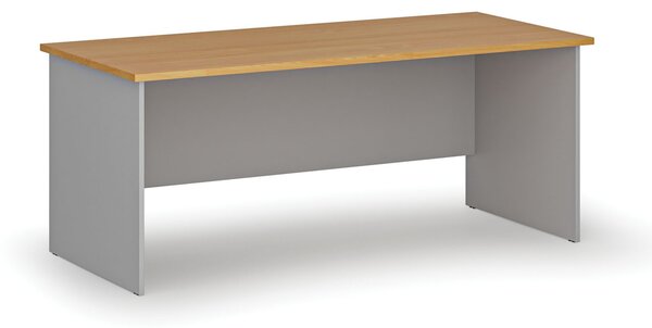 Kancelářský psací stůl PRIMO GRAY, 180x80 cm, šedá/buk