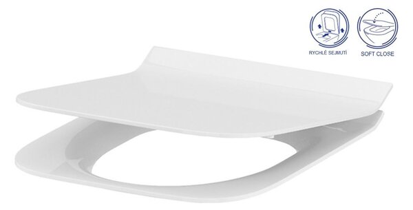 Cersanit Crea WC sedátko hranaté duroplast/antibakteriální, bílá, K98-0178