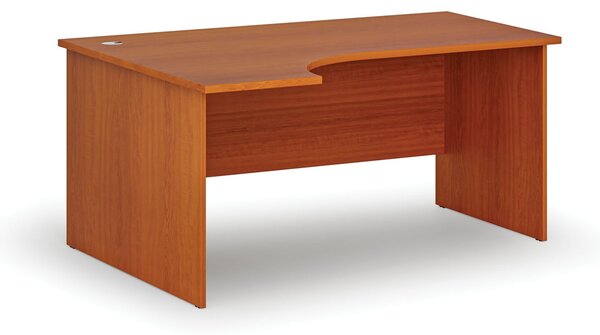 Rohový kancelářský psací stůl PRIMO WOOD, 160x120 cm, levý, třešeň