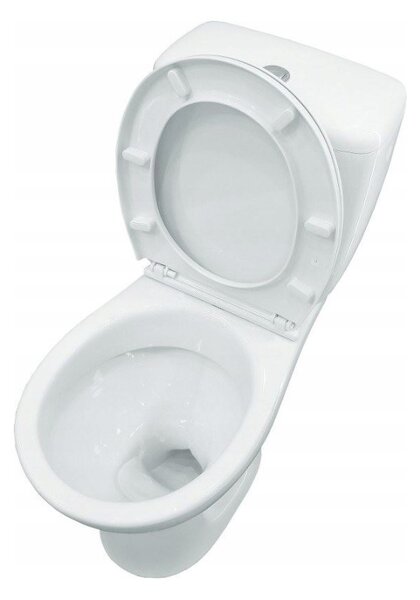 Cersanit Kaskáda, kombi wc se splachováním 3/6l, horizontální odpad + sedátko s polypropylenu, bílá, K100-206