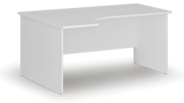 Rohový kancelářský psací stůl PRIMO WHITE, 160x120 cm, levý, bílá
