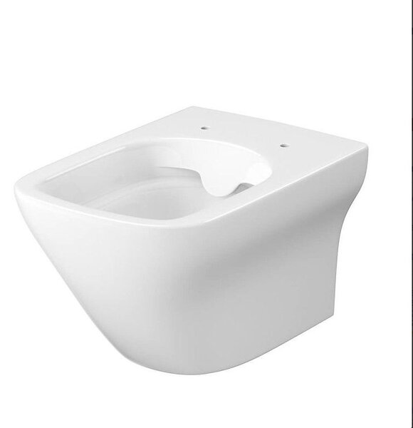 Cersanit Larga square Clean On, závěsná wc mísa 3/5 l + sedátko s pomalým zavíráním z duroplastu, bílá, S701-473