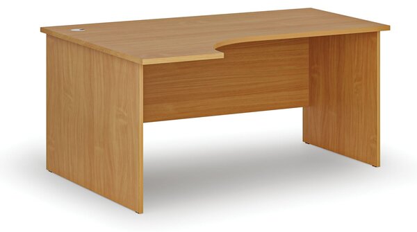 Rohový kancelářský psací stůl PRIMO WOOD, 160x120 cm, levý, buk