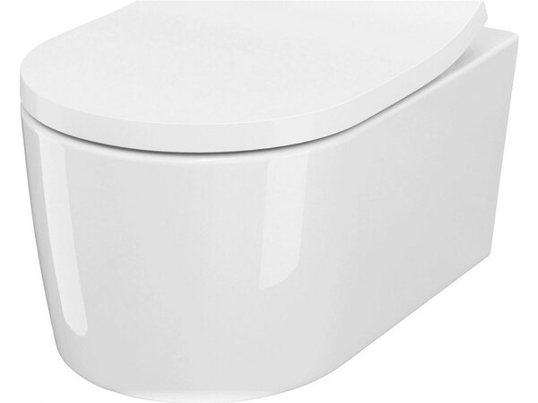 Cersanit Inverto závěsná wc mísa StreamOn 52 x 35,5 cm + pomalu-padající sedátko, Bílá, S701-432