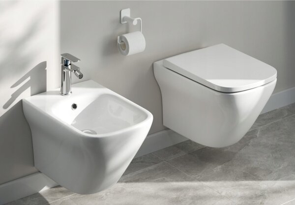 Cersanit Larga Square CleanOn, závěsná wc mísa bez sedátka, bílá, K120-004