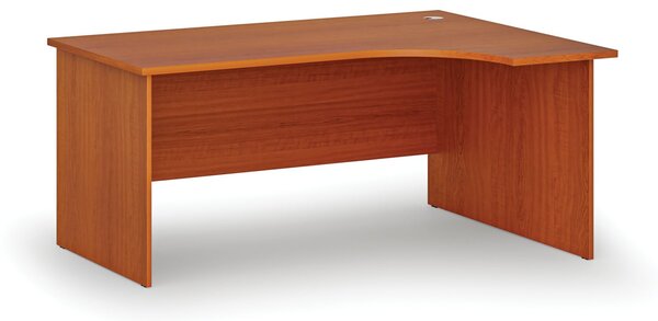 Rohový kancelářský psací stůl PRIMO WOOD, 160x120 cm, pravý, třešeň