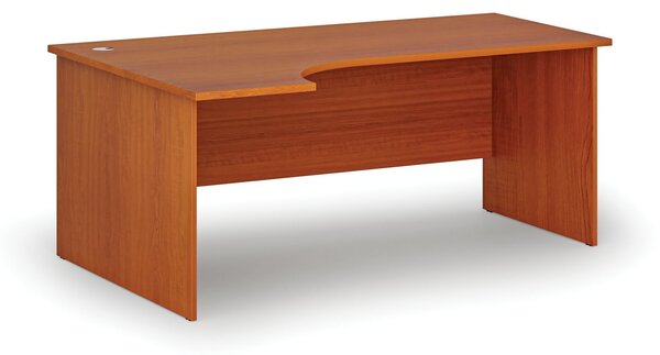 Rohový kancelářský psací stůl PRIMO WOOD, 180x120 cm, levý, třešeň