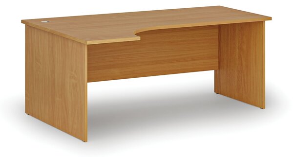 Rohový kancelářský psací stůl PRIMO WOOD, 180x120 cm, levý, buk