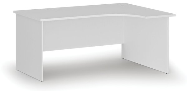 Rohový kancelářský psací stůl PRIMO WHITE, 160x120 cm, pravý, bílá