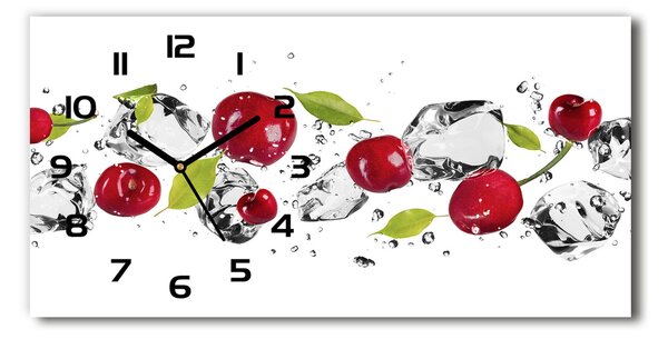 Skleněné hodiny na stěnu tiché Višně a voda pl_zsp_60x30_f_52519175