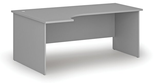 Rohový kancelářský psací stůl PRIMO GRAY, 180x120 cm, levý, šedá
