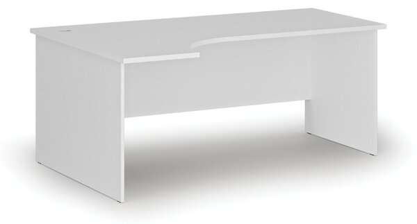 Rohový kancelářský psací stůl PRIMO WHITE, 180x120 cm, levý, bílá