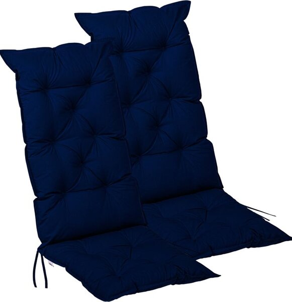 Stilista 88768 STILISTA Sada 2 polstrování na židle, 125 x 50 cm, modrá