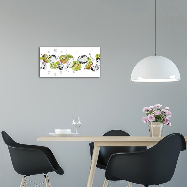 Moderní skleněné hodiny na stěnu Kivi a voda pl_zsp_60x30_f_52519216