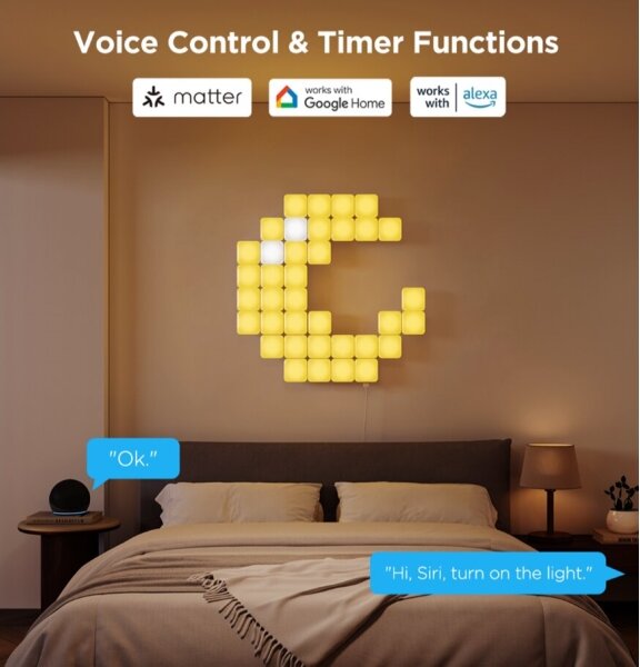 Govee - 10x Smart mini RGBIC panel Wi-Fi