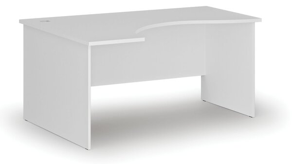 Ergonomický kancelářský psací stůl PRIMO WHITE, 160x120 cm, levý, bílá