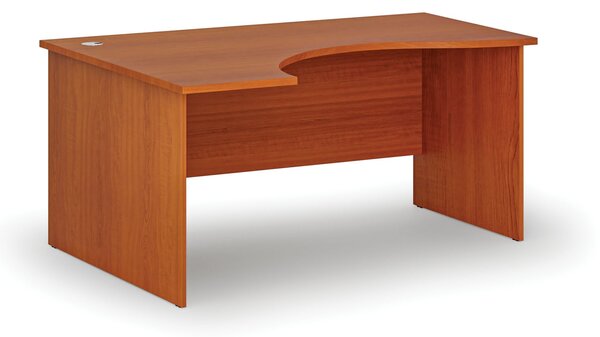Ergonomický kancelářský psací stůl PRIMO WOOD, 160x120 cm, levý, třešeň