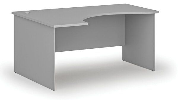 Ergonomický kancelářský psací stůl PRIMO GRAY, 160x120 cm, levý, šedá