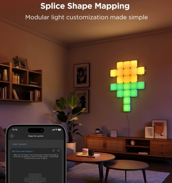 Govee - 10x Smart mini RGBIC panel Wi-Fi