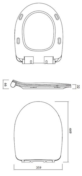 Cersanit Moduo/Delfi WC sedátko z duroplastu s pomalým zavíráním, bílá, K98-0138