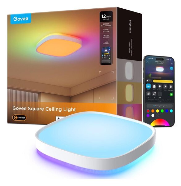 Govee - LED RGBIC Stmívatelné stropní svítidlo LED/24W/230V 2700-6500K Wi-Fi