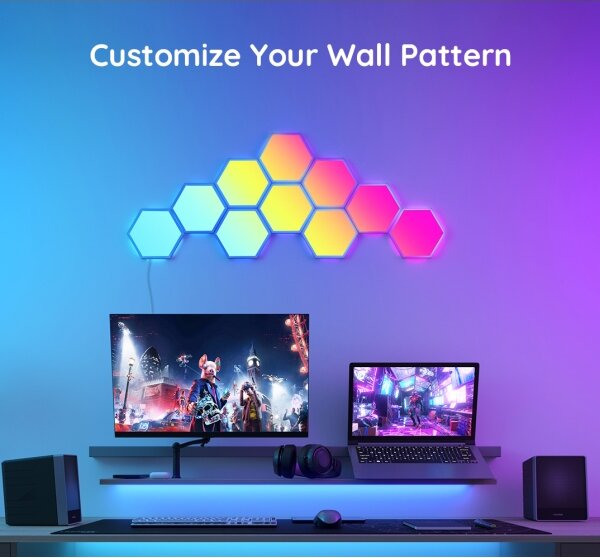 Govee - LED RGB Stmívatelný panel LED/36W/230V Wi-Fi
