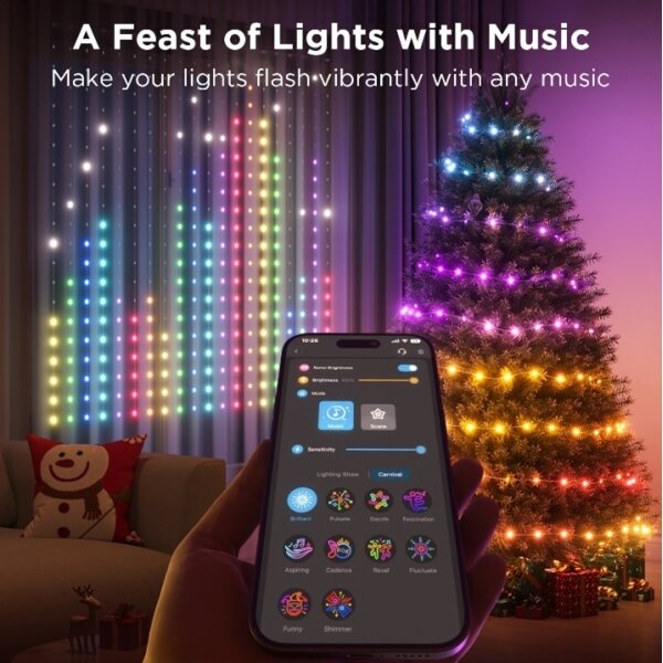 Govee - LED RGB Stmívatelný dekorační řetěz LED/15W/230V IP65 Wi-Fi