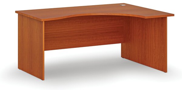 Ergonomický kancelářský psací stůl PRIMO WOOD, 160x120 cm, pravý, třešeň