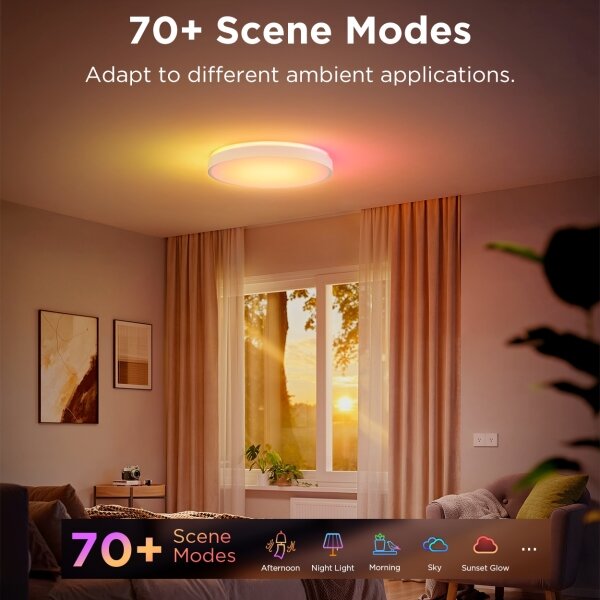 Govee - LED RGBIC Stmívatelné stropní svítidlo LED/49W/230V 2700-6500K Wi-Fi