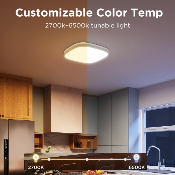 Govee - LED RGBIC Stmívatelné stropní svítidlo LED/24W/230V 2700-6500K Wi-Fi
