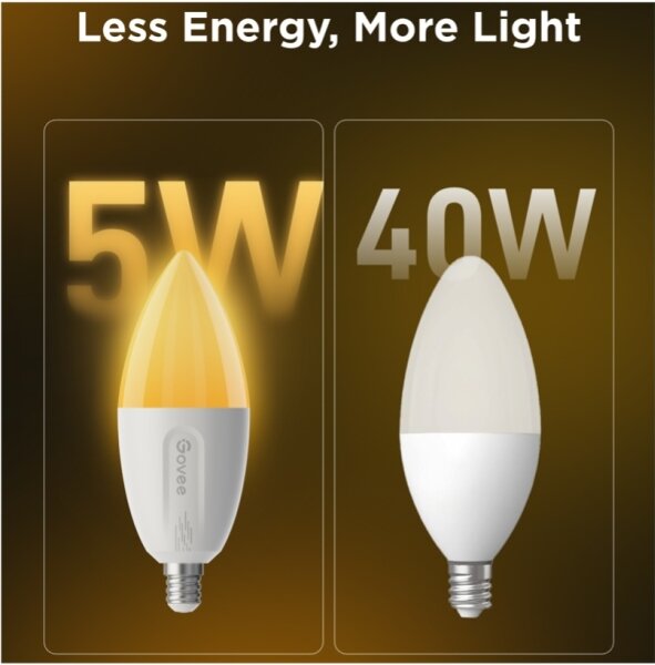 SADA 2x LED RGBWW Stmívatelná žárovka E14/5W/230V 2700-6500K Wi-Fi - Govee