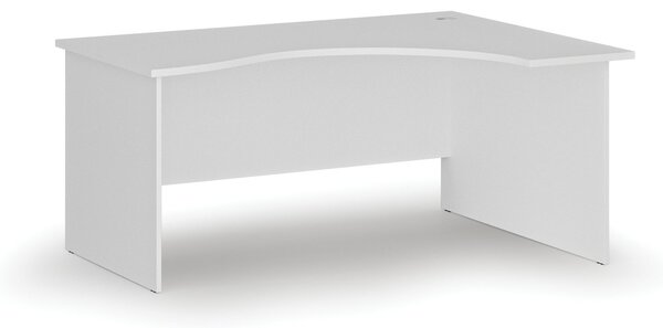 Ergonomický kancelářský psací stůl PRIMO WHITE, 160x120 cm, pravý, bílá