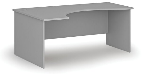Ergonomický kancelářský psací stůl PRIMO GRAY, 180x120 cm, levý, šedá