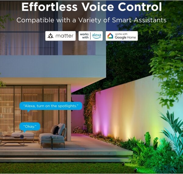 Govee - LED RGBWW Stmívatelný reflektor LED/12W/230V IP67 2700-6500K Wi-Fi