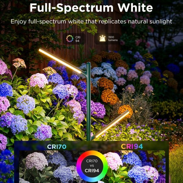 Govee-SADA 2x LED RGBICWW Stm. venkovní lampa LED/36W/230V IP66 2700-6500K Wi-Fi