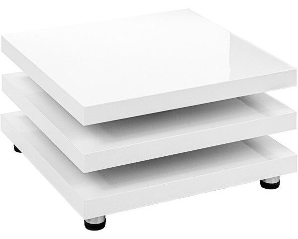 Stilista 87072 Stilista Konferenční stolek, 73 x 73 cm, bílý lesk