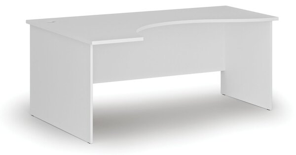 Ergonomický kancelářský psací stůl PRIMO WHITE, 180x120 cm, levý, bílá