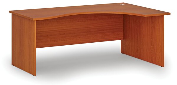 Ergonomický kancelářský psací stůl PRIMO WOOD, 180x120 cm, pravý, třešeň