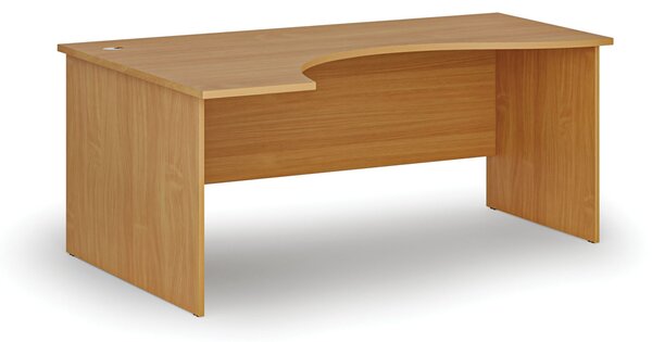 Ergonomický kancelářský psací stůl PRIMO WOOD, 180x120 cm, levý, buk