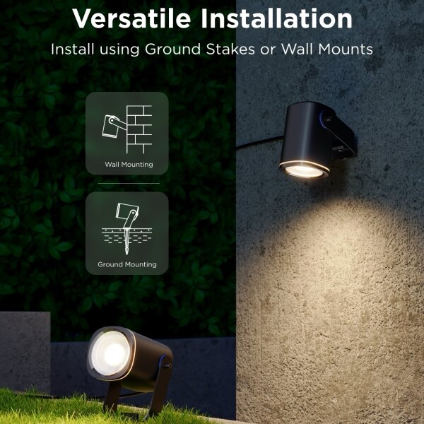 Govee - LED RGBWW Stmívatelný reflektor LED/12W/230V IP67 2700-6500K Wi-Fi