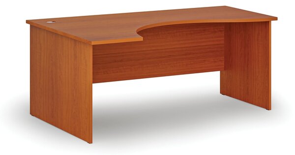Ergonomický kancelářský psací stůl PRIMO WOOD, 180x120 cm, levý, třešeň