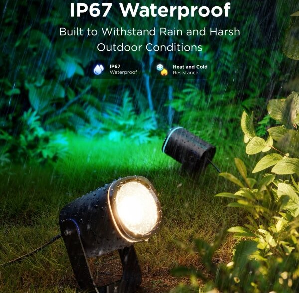 Govee - LED RGBWW Stmívatelný reflektor LED/12W/230V IP67 2700-6500K Wi-Fi