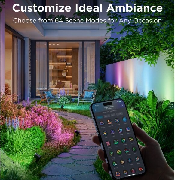 Govee - LED RGBWW Stmívatelný reflektor LED/12W/230V IP67 2700-6500K Wi-Fi