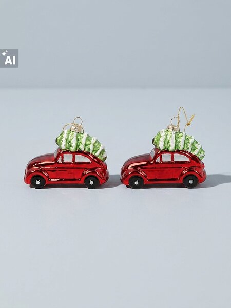 Sinsay - Vánoční baňky ve tvaru aut 2 pack - vícebarevná