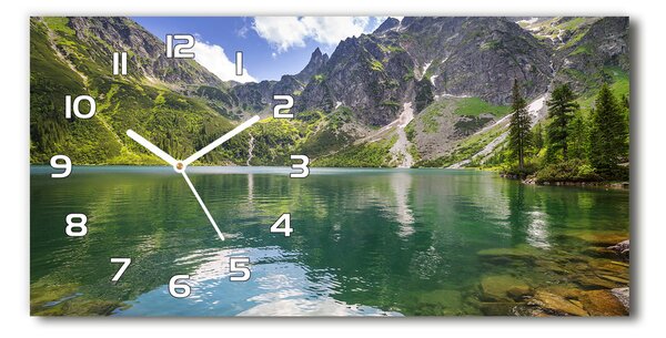 Skleněné hodiny na stěnu Mořské oko Tatry pl_zsp_60x30_f_54050852
