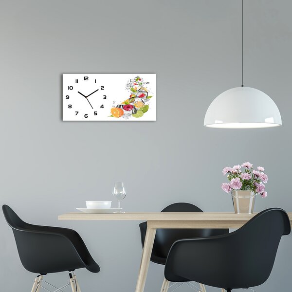 Skleněné hodiny na stěnu tiché Ovoce s ledem pl_zsp_60x30_f_54963414