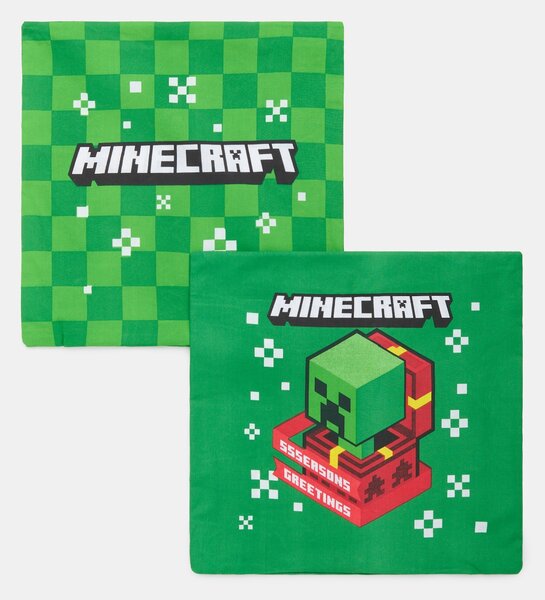 Sinsay - Sada povlaků na polštáře s vánočním motivem Minecraft - zelená